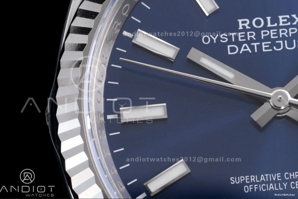Best 1:1 Jubilee Dial Unisex 126234 Steel Edition 560 DateJust Stick 904L Clean SH on Bracelet 36 Blue 0829